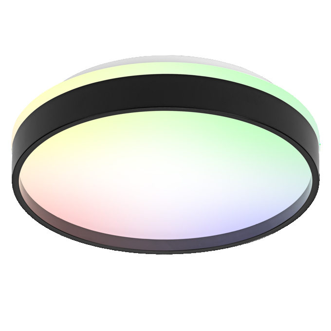 SMART+ MATTER Ceiling Gisela 300 mm 16W Black Multicolour white, upright, sw. on