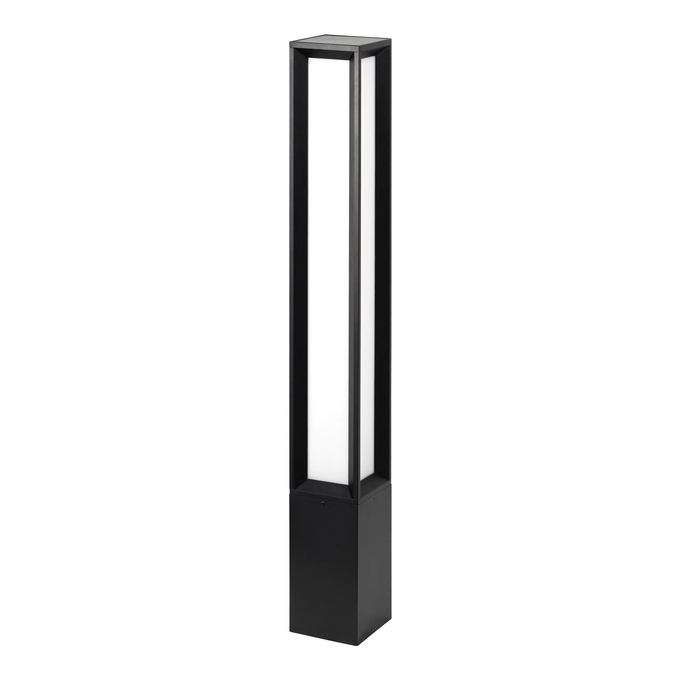 Bollard Square Diffused 0.9m 30W  830 MS Black