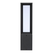 Bollard Square Diffused 0.6m 20W  830 MS Black white, upright (thumbnail)