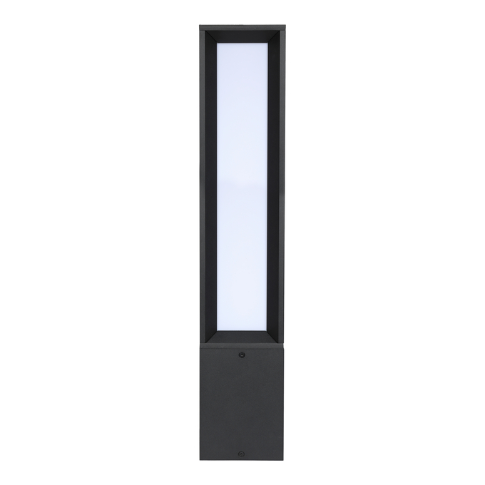 Bollard Square Diffused 0.9m 30W  830 MS Black white, upright