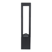 Bollard Square Clear 0.9m 18W  830 MS Black white, upright (thumbnail)