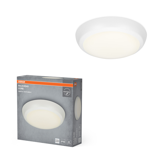 LED Bulkhead Core 16W 840 White Scatto combinato = Scatto Product Beauty + immagine della confezione