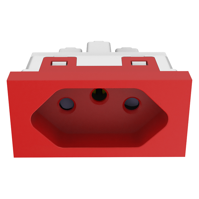 LEDVANCE MÓDULO TOMADA 10A 250V 2P+T VERMELHO