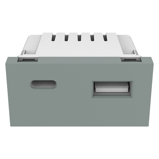 LEDVANCE MÓDULO TOMADA USB-A E USB-C CINZA