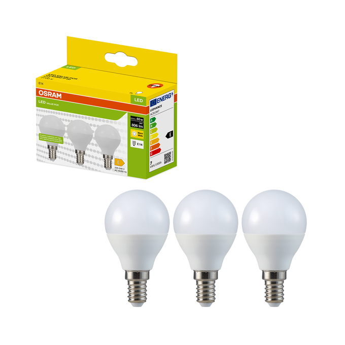 LED Recycled Plastic Classic P 60 6.5W/2700K E14 Fotografie combinată = Fotografiede prezentare + Imagine cu ambalaj