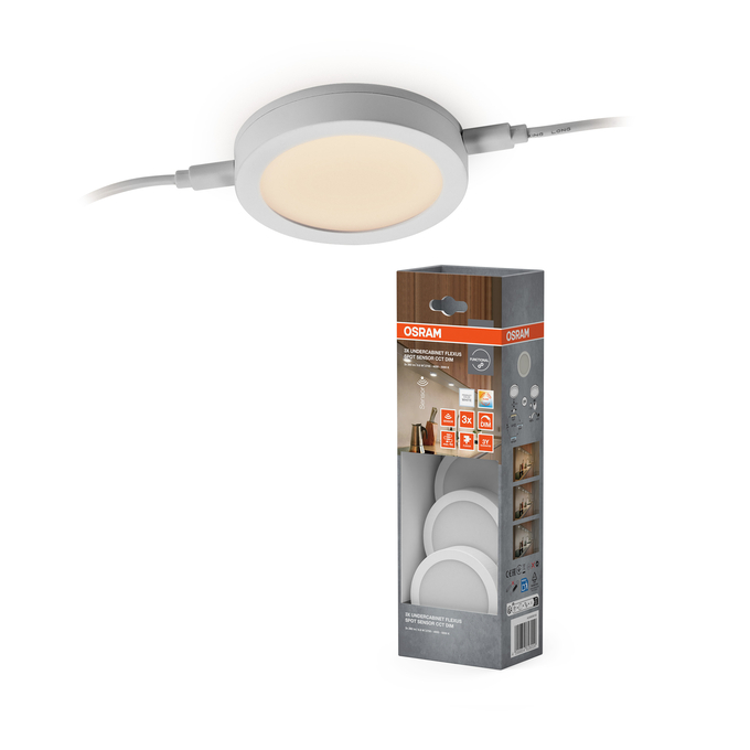 Undercabinet Flexus Spot 9.8W CCT DIM White Kombinirani snimak = Slika proizvoda + slika pakiranja