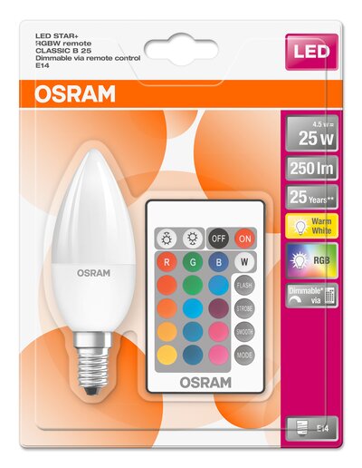 LED Retrofit RGBW lamps with remote control