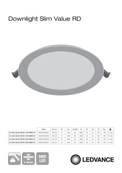 DOWNLIGHT SLIM ALU GEN 1