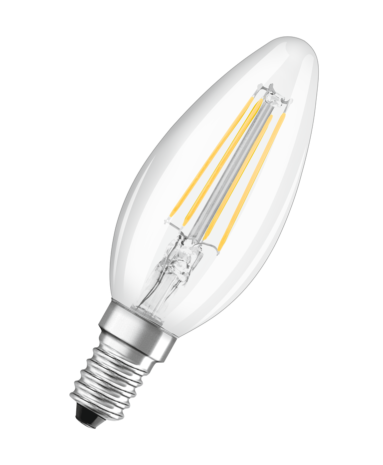 4 Ampoules Flamme à Vis E14 - LED - 4,5W (équi 40W) = 470 Lm