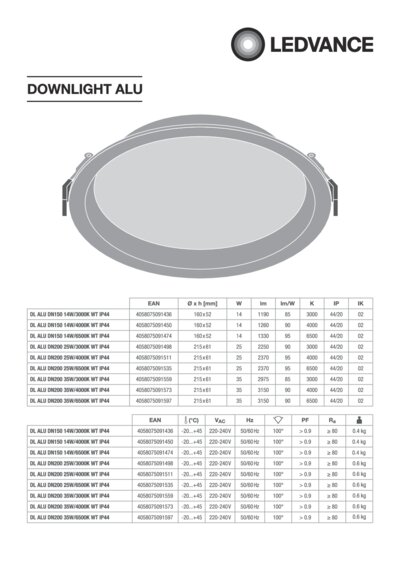 safari dl led 26 4000k