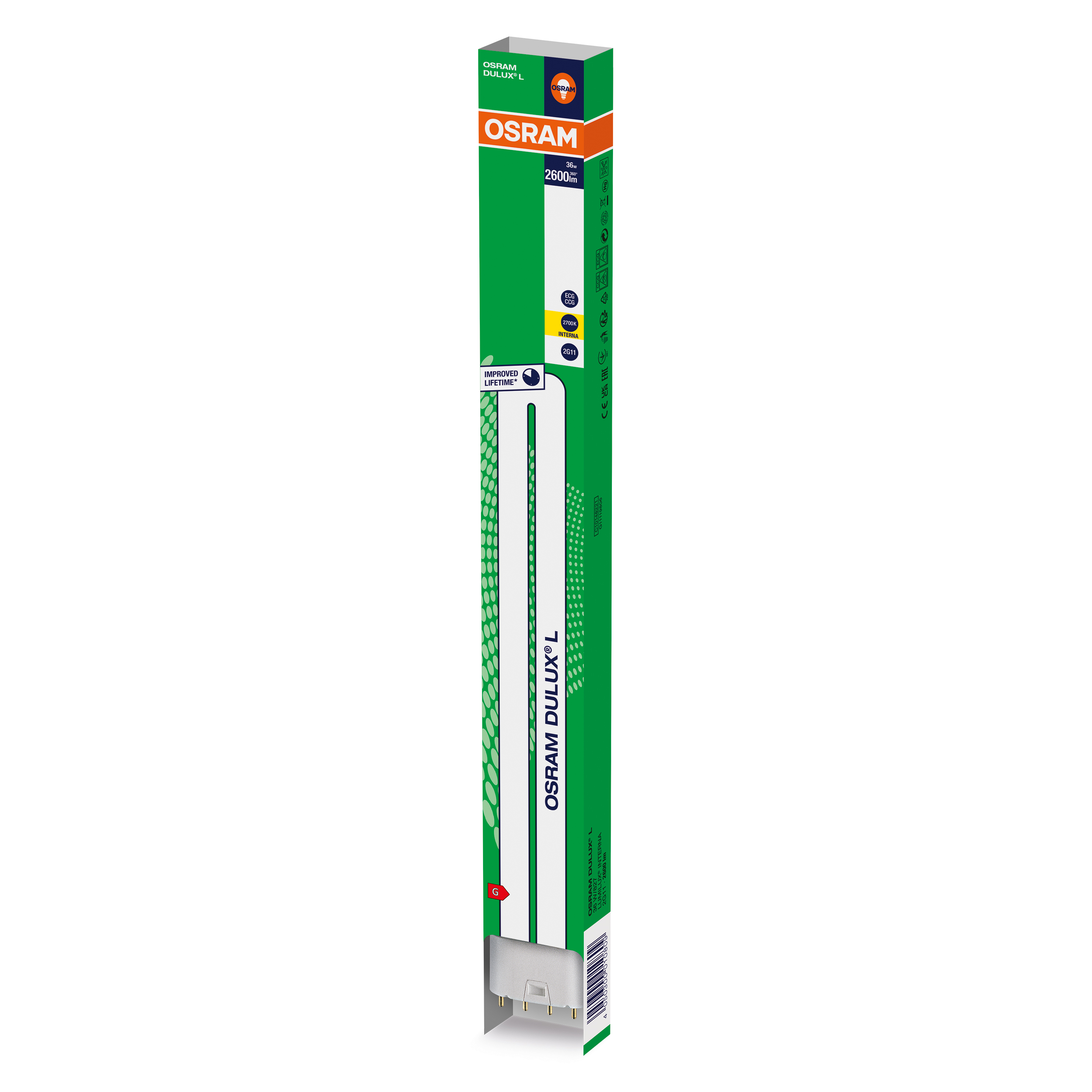 NEU 2D Schmetterlingslampe Lumilux InternaCFL SQUARE28W/827GR10q 4-PIN 