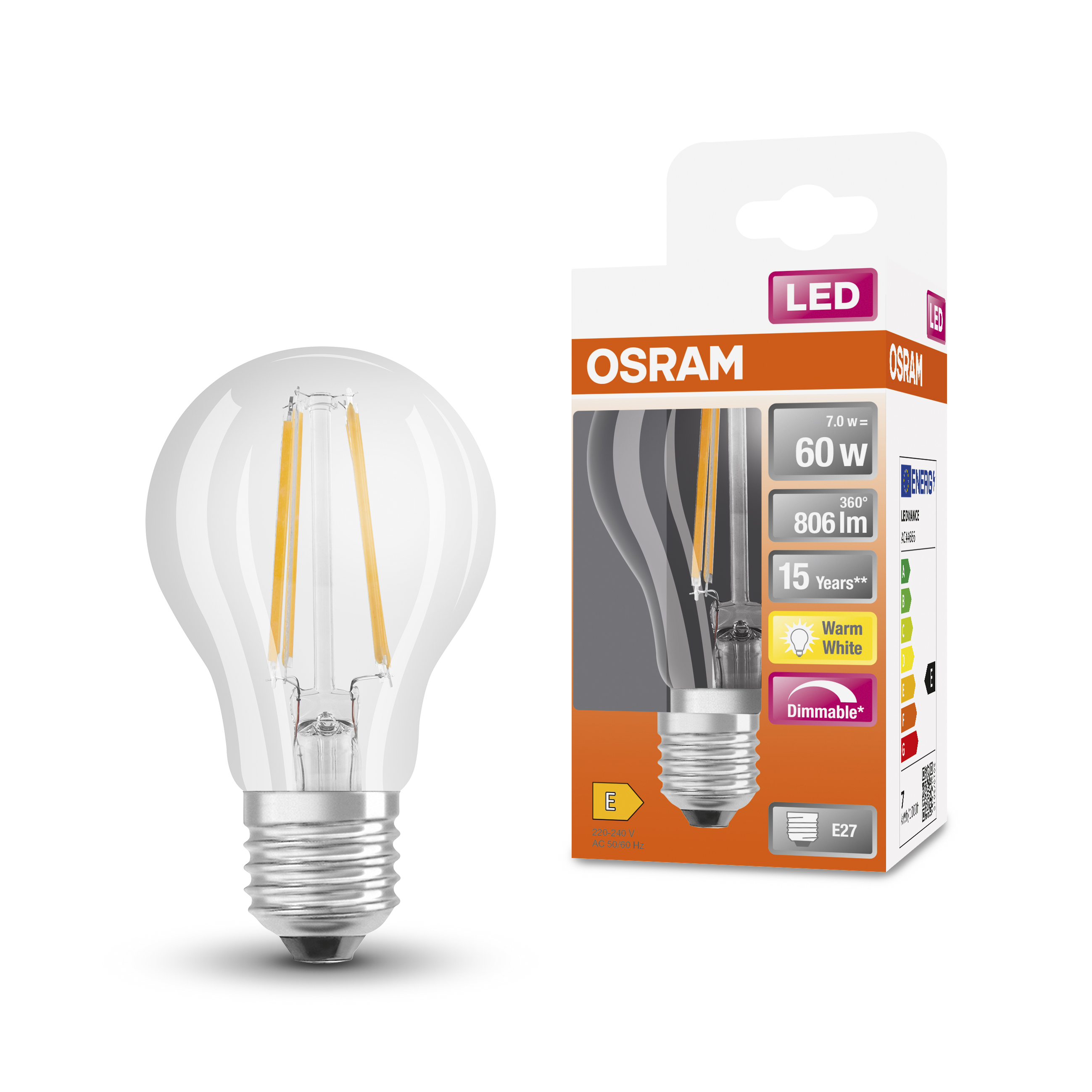 Plafonnier étanche Ledvance Osram 42W 6500K 1.2 mètres (2x36)  DPECOTH120042865