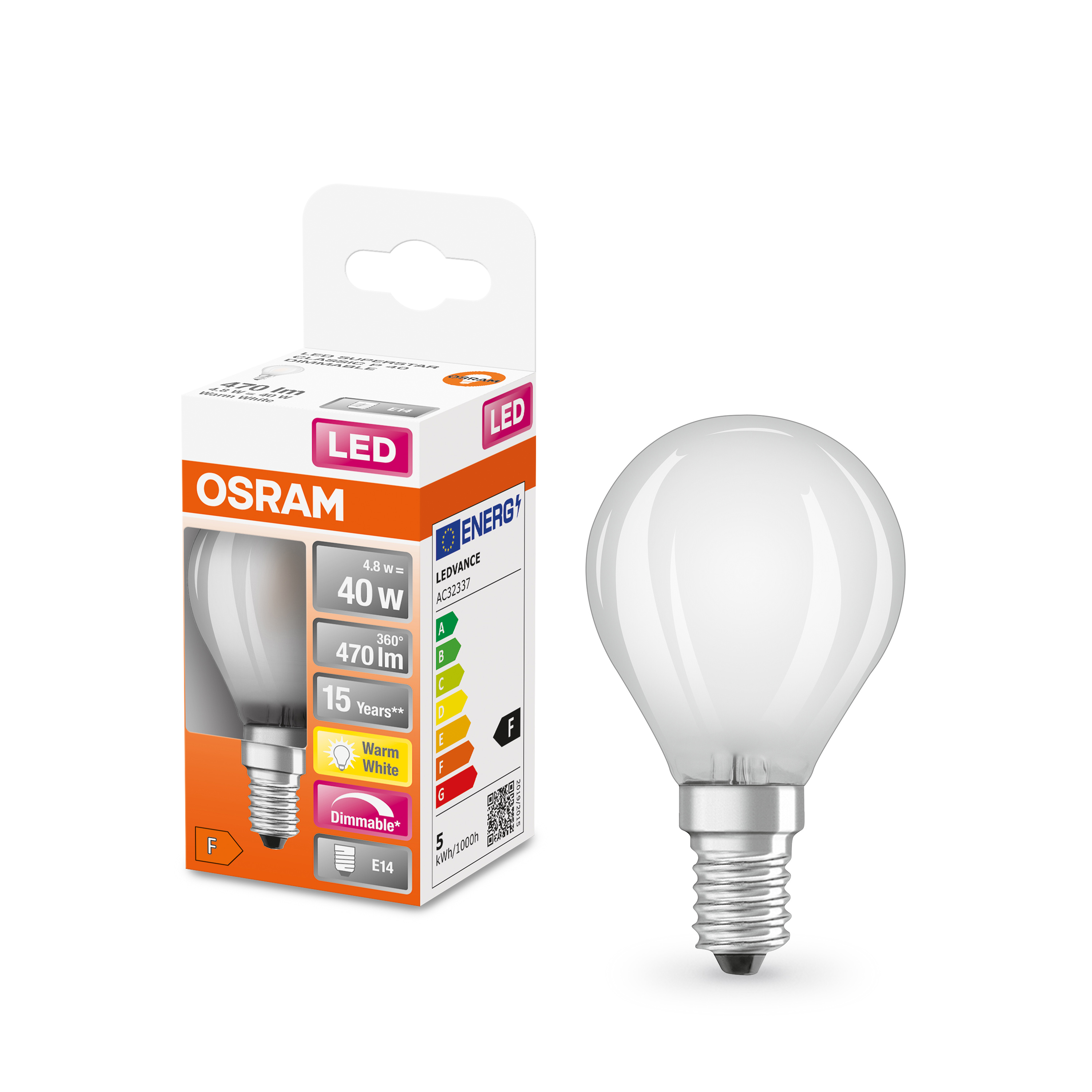 OSRAM LED BASE Classic P40, ampoules LED à filam…