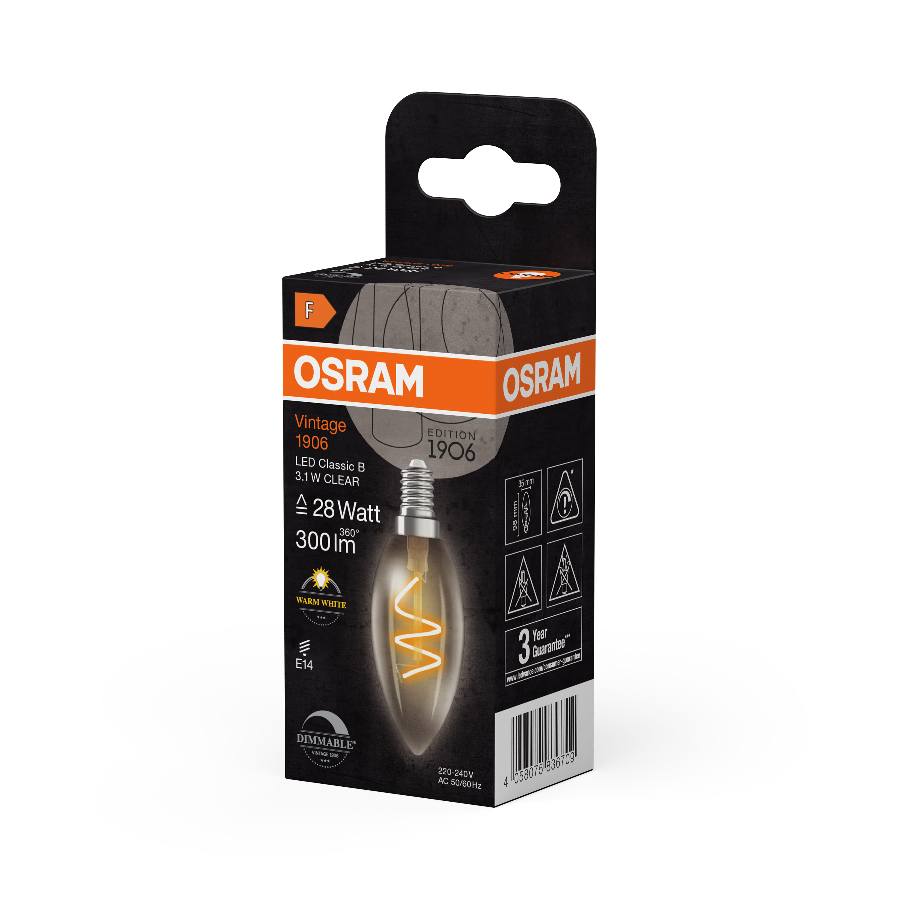 Vintage 1906 LED CLASSIC A,B,P SLIM FILAMENT DIMMABLE