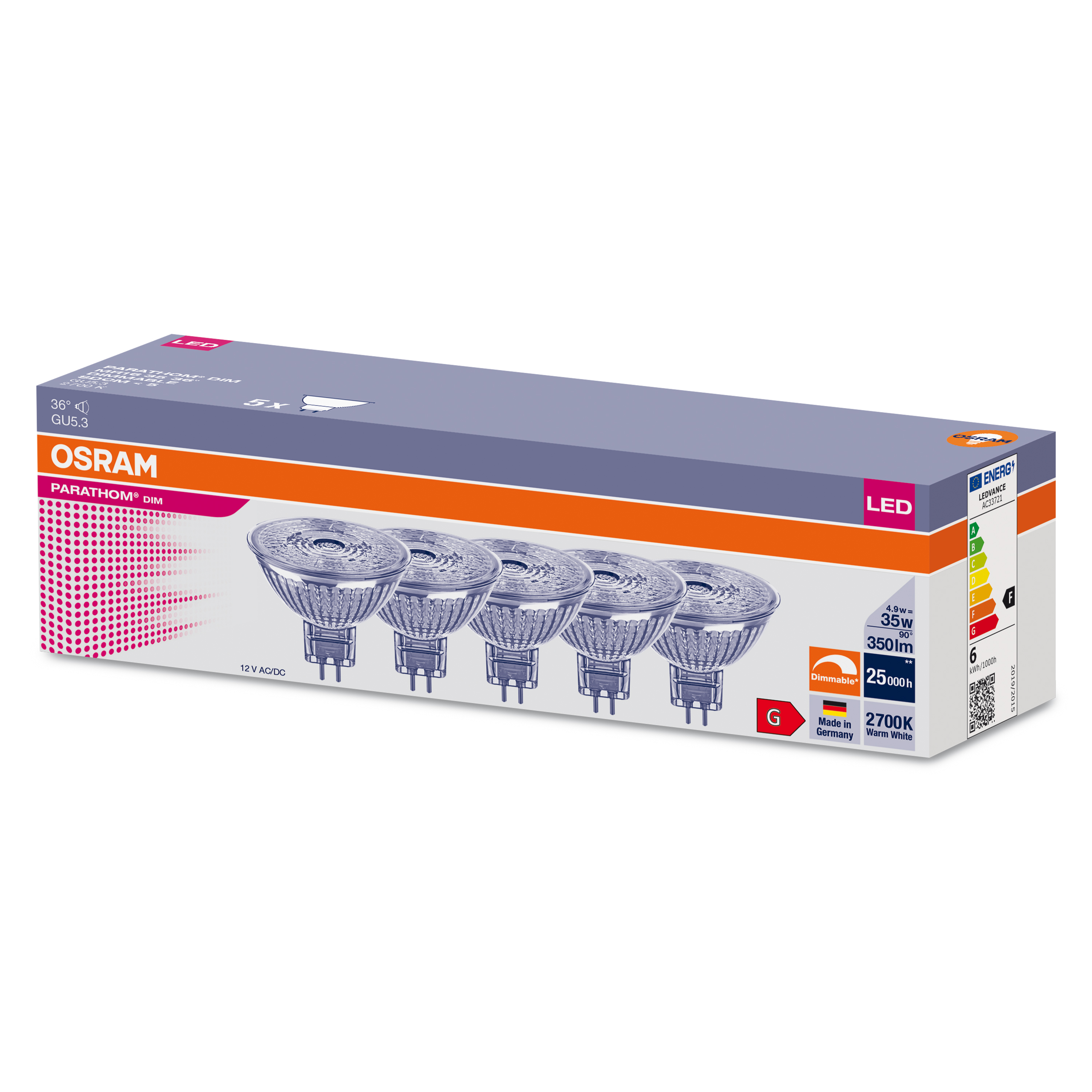 Osram gu10 350lm discount