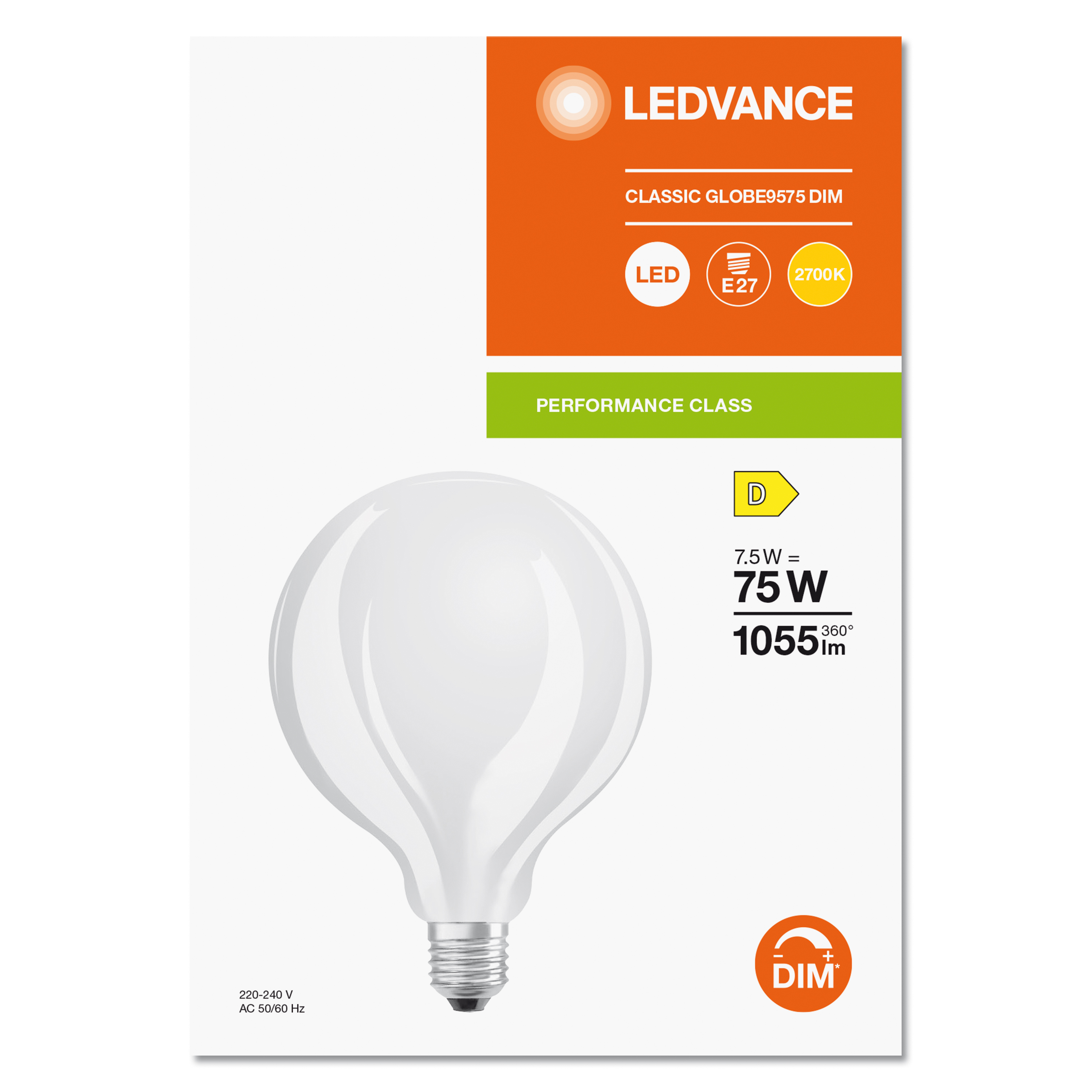 LED CLASSIC GLOBE DIM P