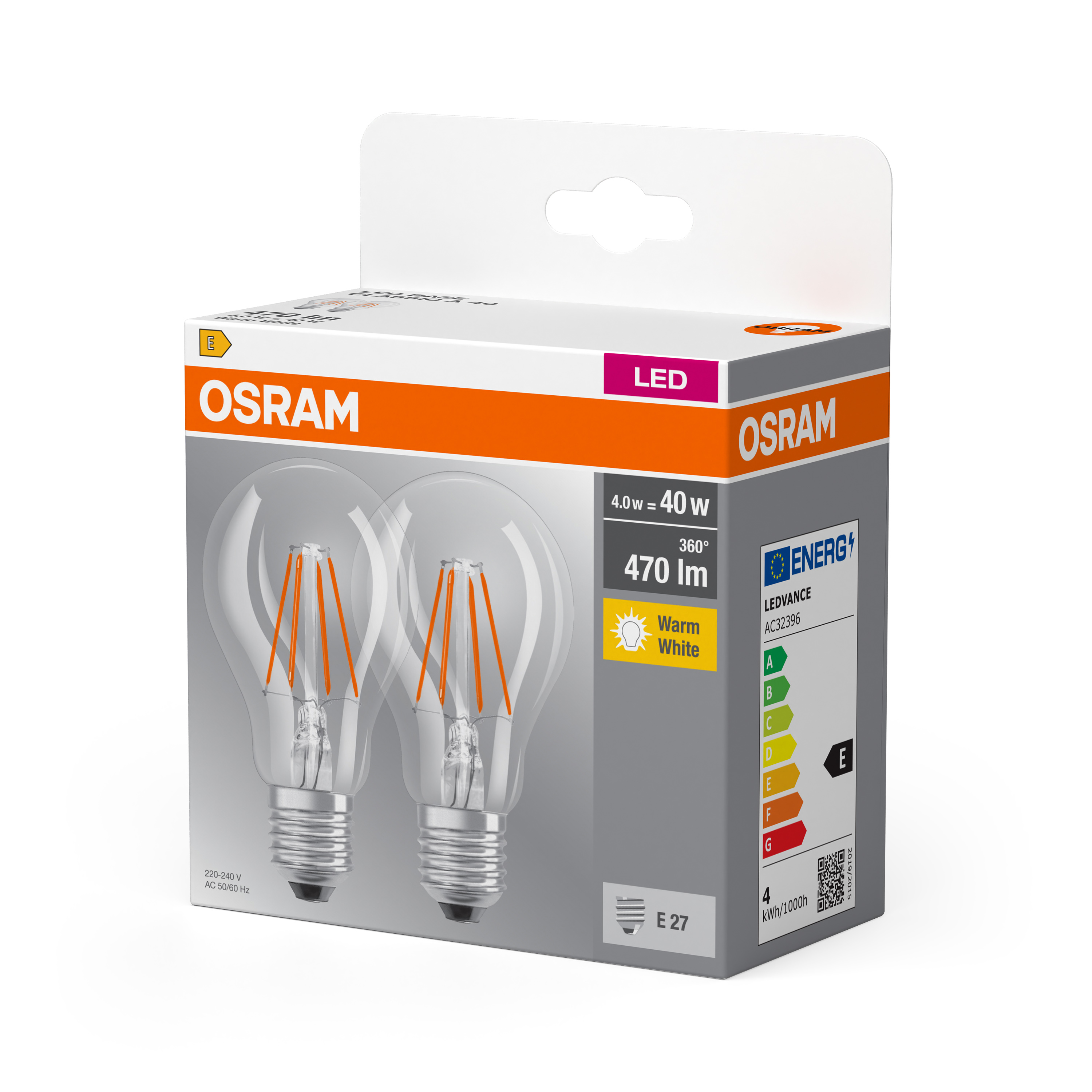 OSRAM LED BASE Classic P40, ampoules LED à filam…