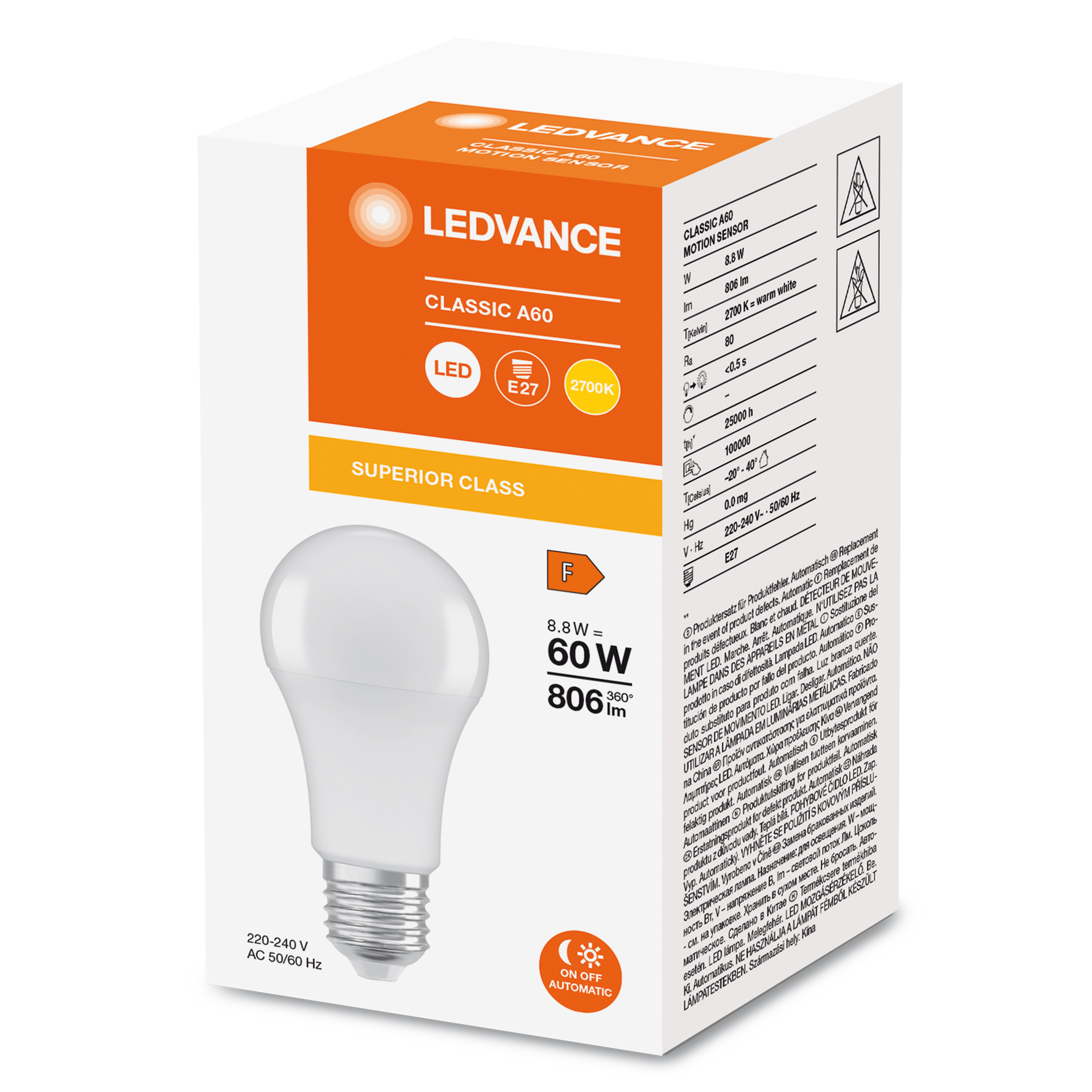 Osram led motion sensor online classic a 60