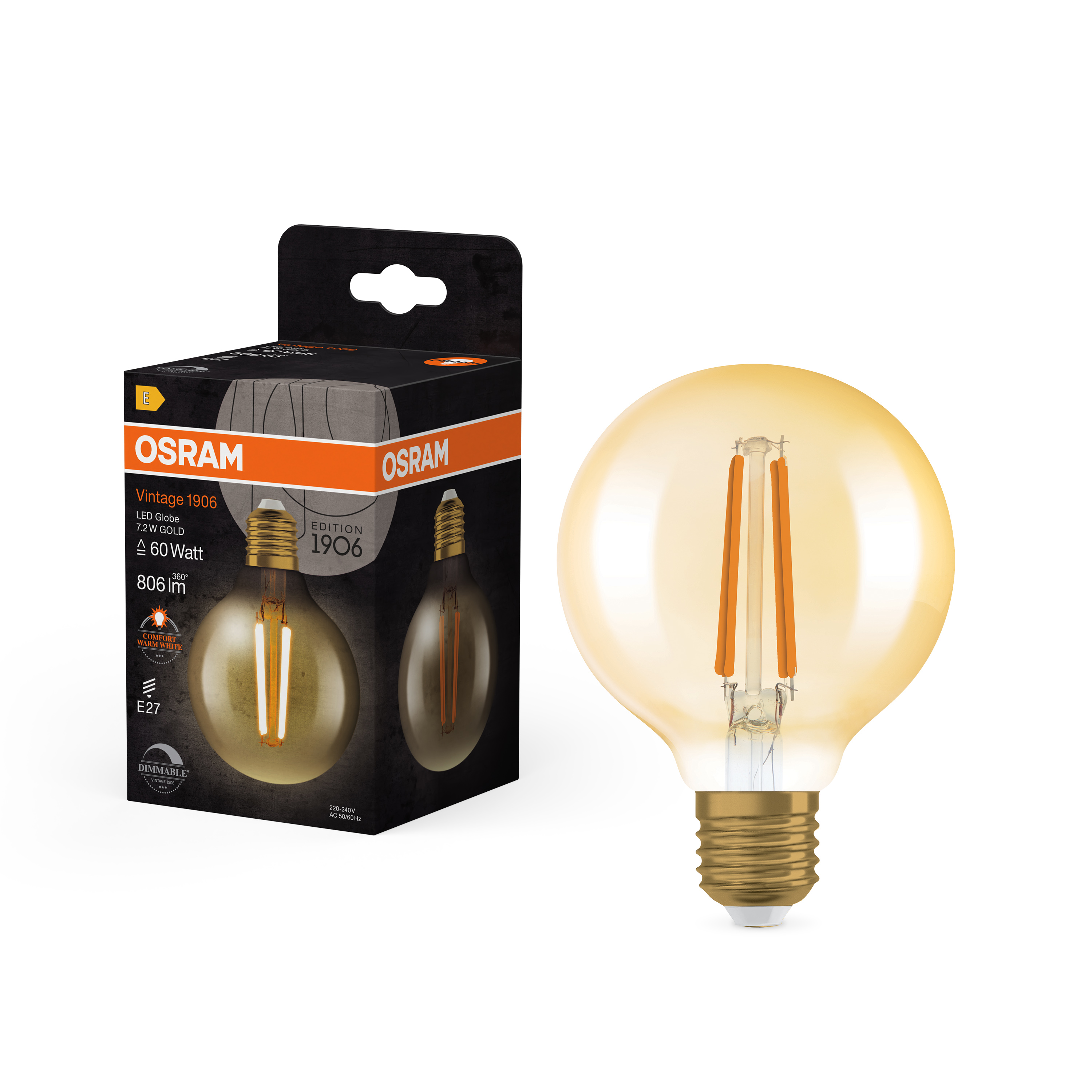 Vintage 1906 LED CLASSIC Globe Dimmable