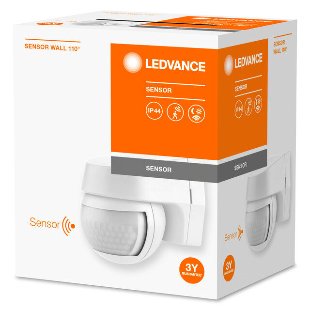 SENSOR WALL 110DEG IP44 WT