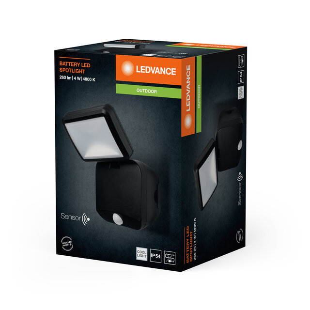 Battery LED Spotlight Single BK