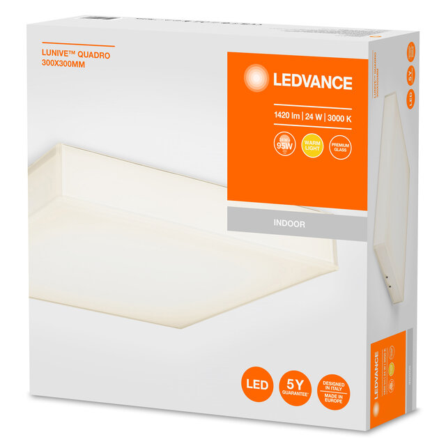 LUNIVE QUADRO 300x300mm 24W 830 