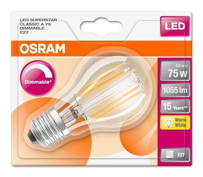 Osram led superstar classic a 75 dimmable hotsell