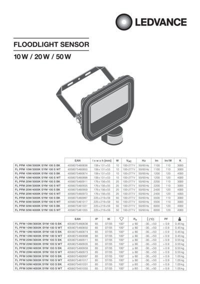 Ledvance floodlight discount sensor