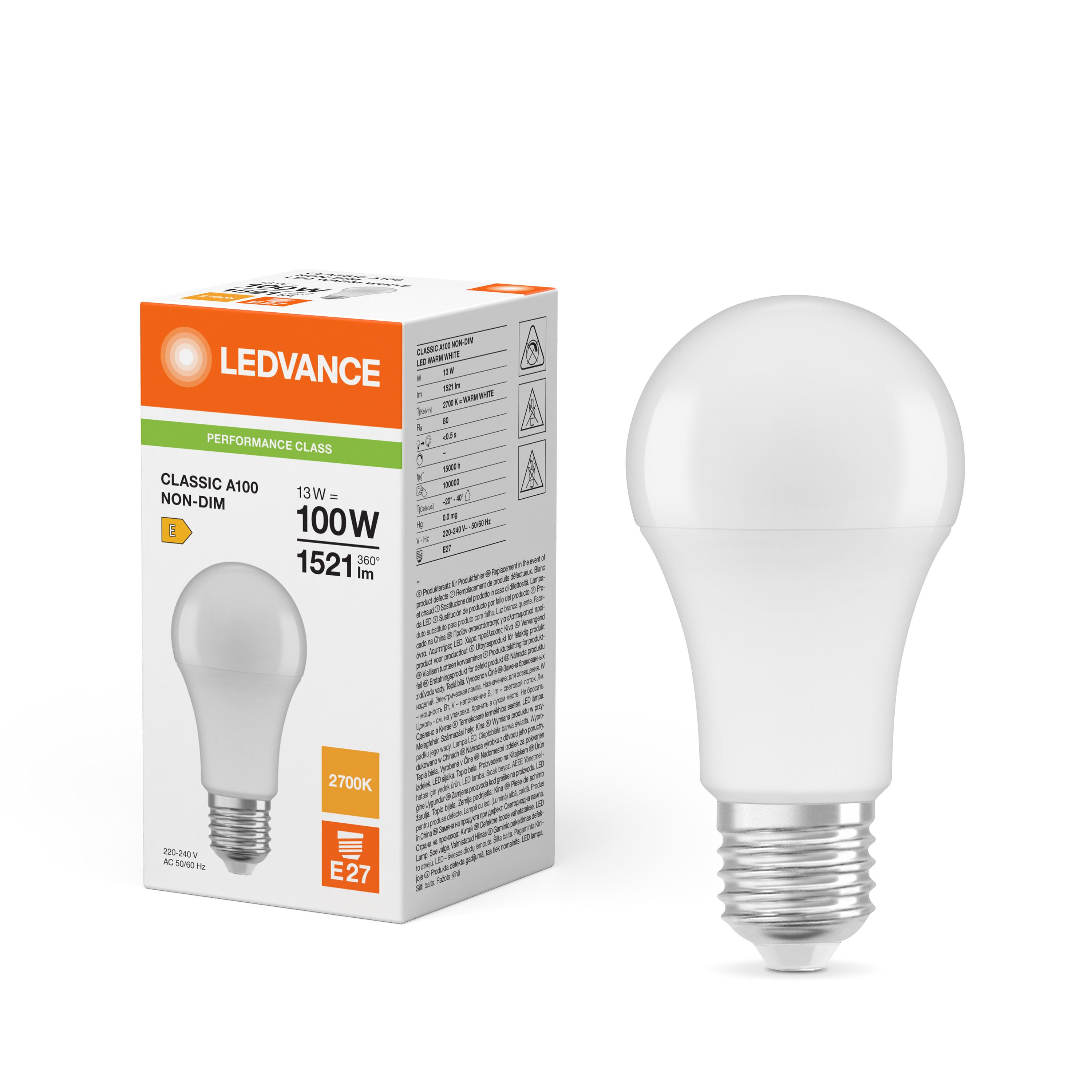 Lampadina LED E27 13 Watt Classica (1521 lumen)