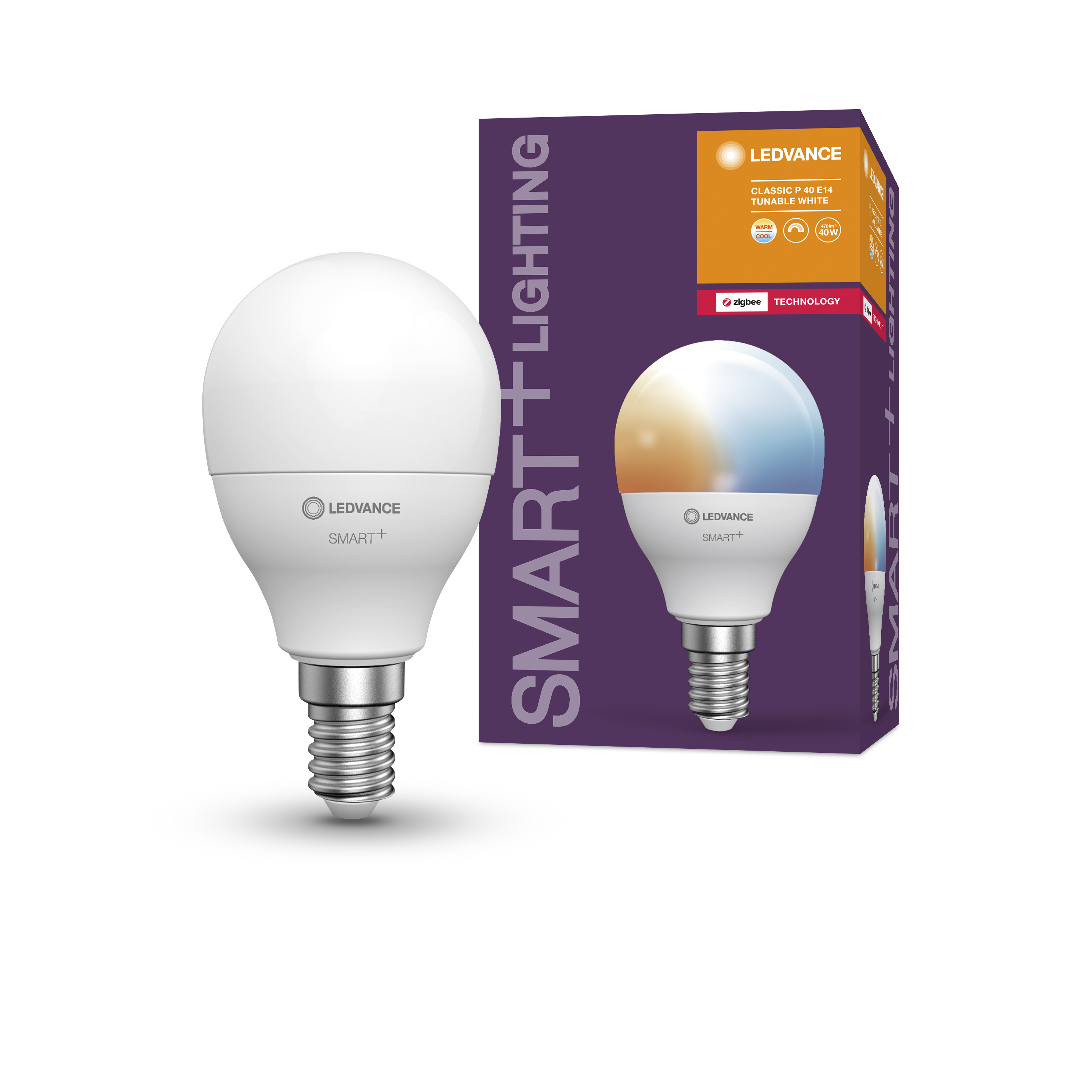 Ledvance smart+ ljuskälla, 5W, tunable white, E14, ZigBee, matt