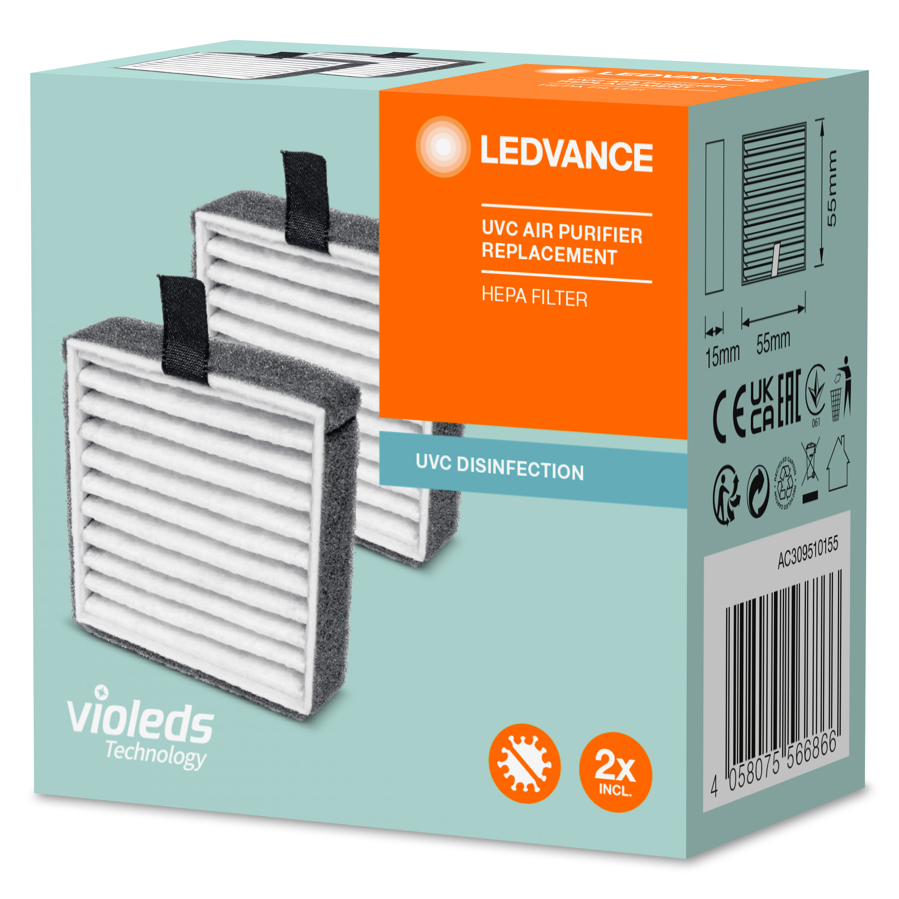 Ledvance uvc hepa cheap air purifier usb