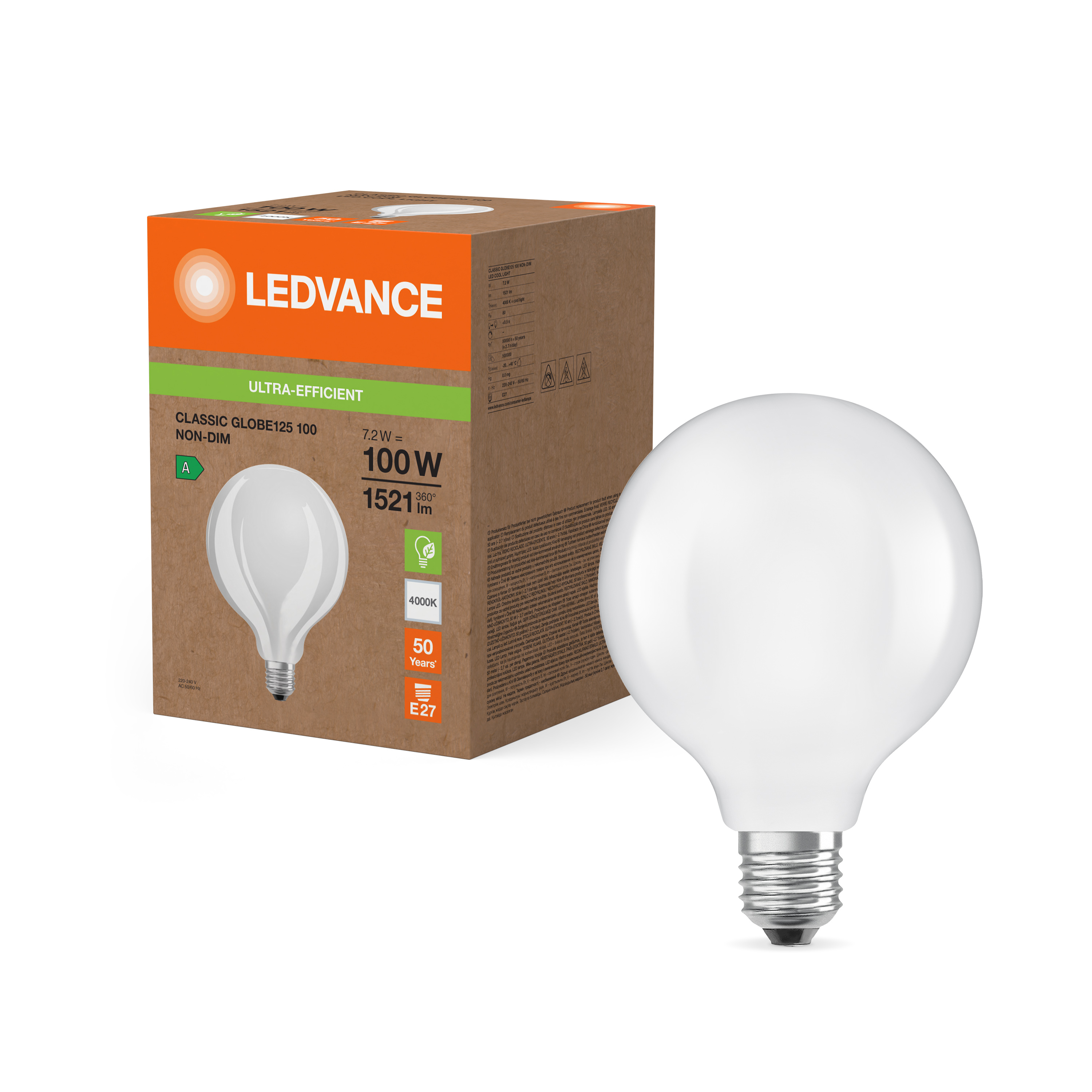 LED CLASSIC GLOBE ENERGY EFFICIENCY A S