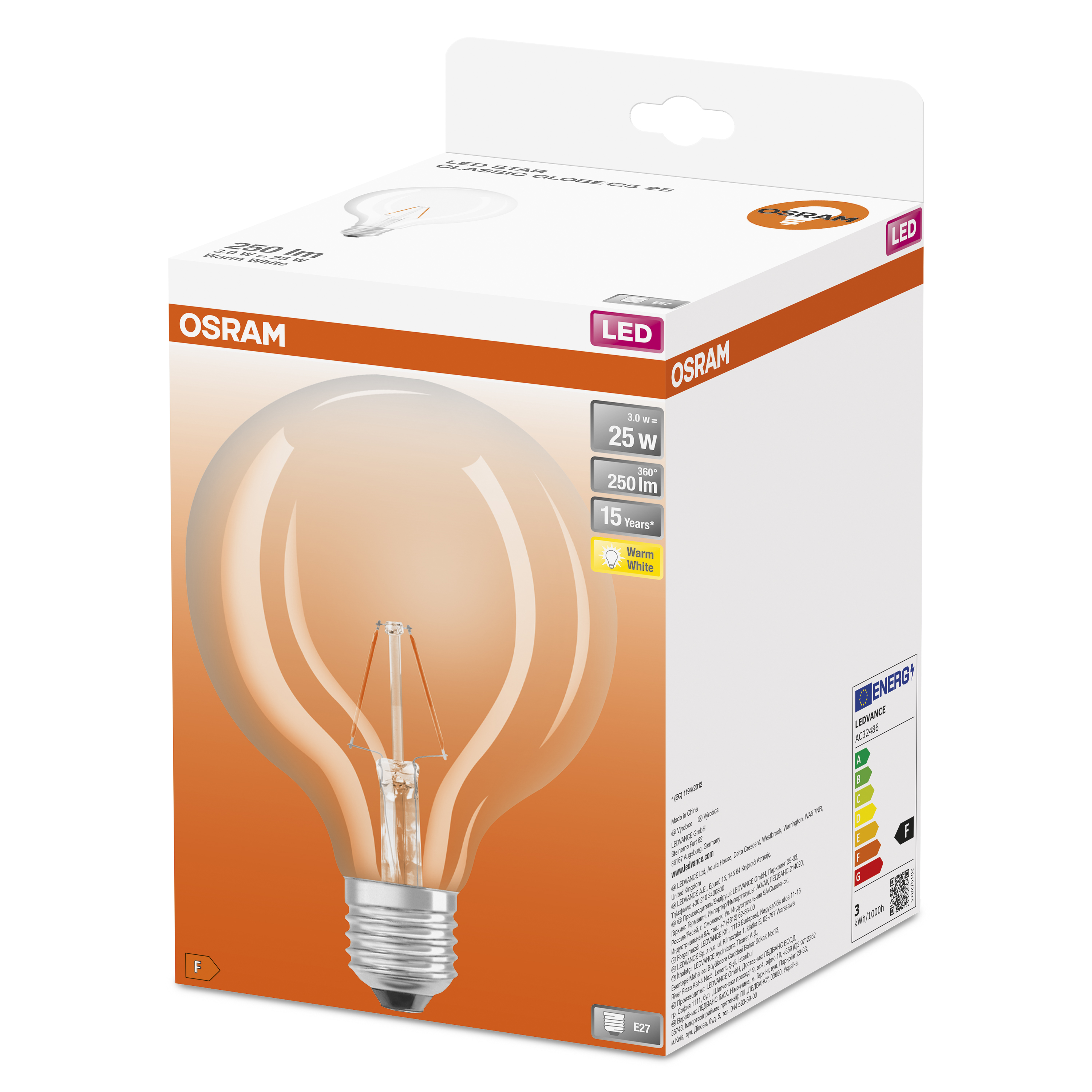 25 watt led globe light bulbs discount