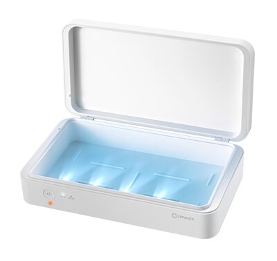 LEDVANCE UV-C Sterilisation Box, Full UV-C Power for Combating Viruses and  Bacteria, Mobile Sterilisation Unit for Disinfecting Items of Daily Use,  219.0 mm x 126.0 mm x 63.0 mm : : Home