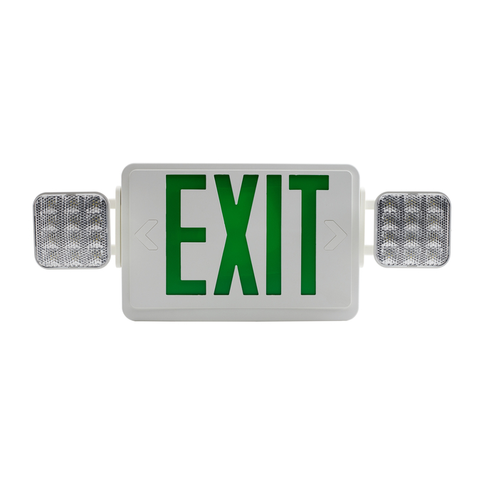 EMERGENCY EXIT SIGN WT 120-277V 6X1 white, horizontal