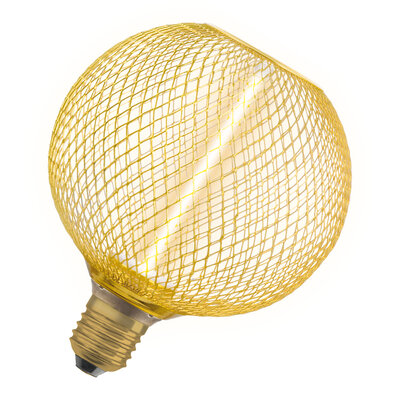 DECOR STRAW FILAMENT LAMP IN METAL HOUSING
