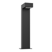 Bollard Rectangular 0.8m 12W 830 Black white, diagonal (thumbnail)