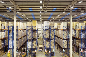 linear led high bay in warehouse