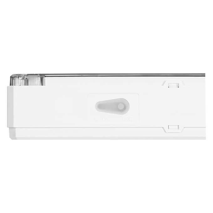 EXIT SIGN WET EMR EXIT COMBO SINGLE FACE WH white, bottom view