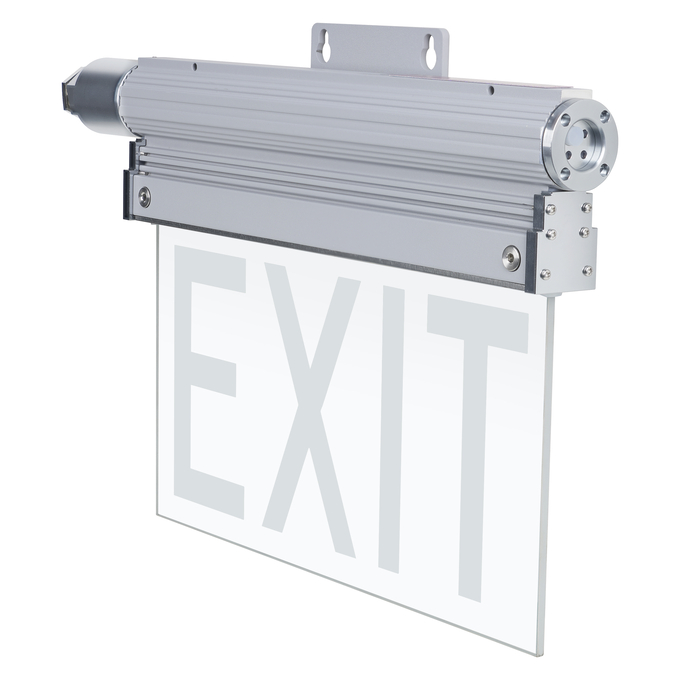 HAZ EXIT SIGN C1D2 120-277V NICKEL GR white, diagonal, alternat