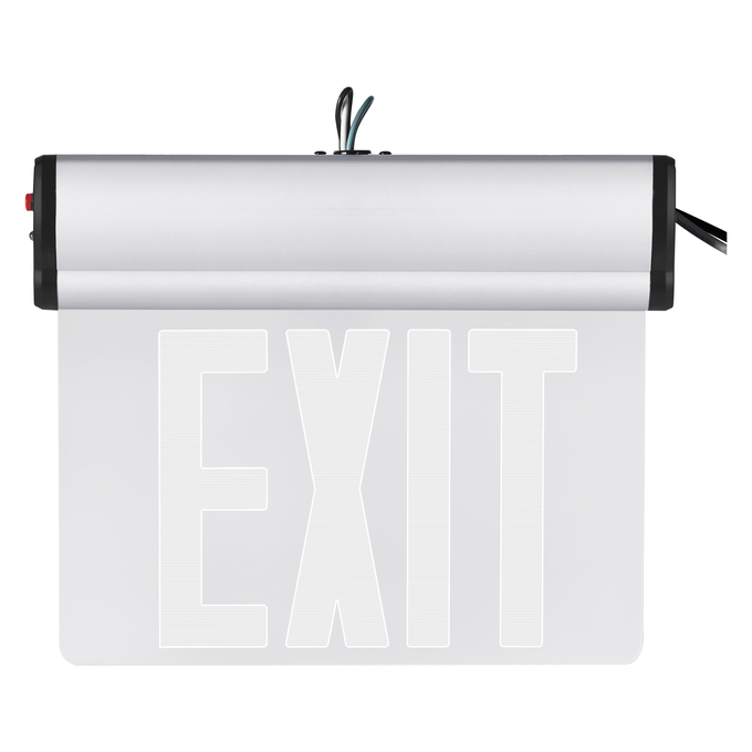 EXIT EDGE LIT ALUMINUM white, upright