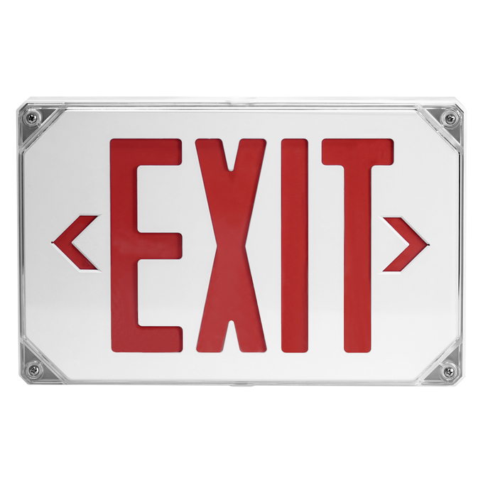 EXIT SIGN WET EXIT DOUBLE FACE WH white, upright