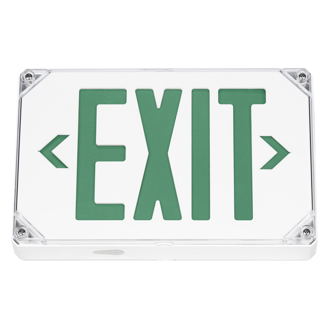 EXIT SIGN WET EXIT DOUBLE FACE WH white, horizontal