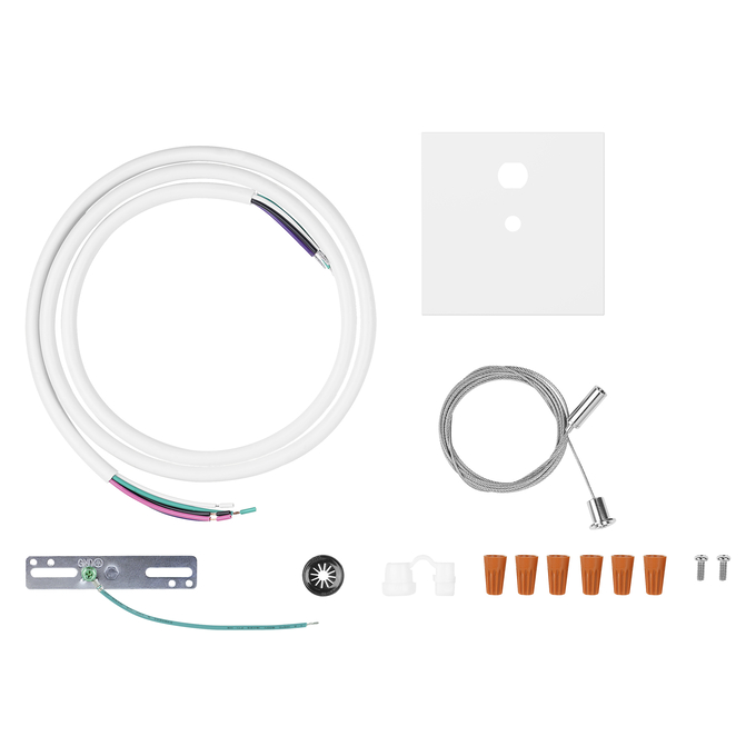 CANOPY KIT DRYWALL POWER FEED SQUARE WH