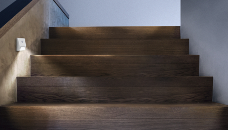 Battery-powered multifunctional luminaires with sensor