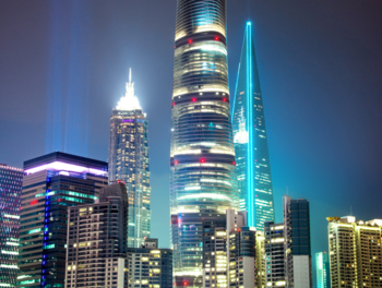Stadtbeleuchtung in Shanghai