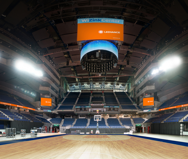 Das Spielfeld im WiZink Center, Madrid 