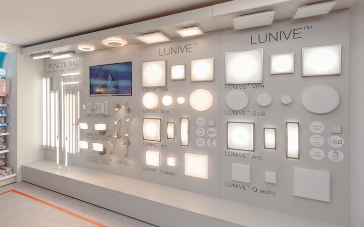  Das neue Leuchtenportfolio für den Einzelhandel wird auf der Light & Building 2016 vorgestellt