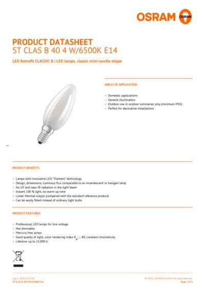Led Retrofit Classic B Ledvance