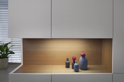 Länge: 35 cm Warmweiß für innenanwendungen Sensor integrierter Sweep Osram LED Cabinet Corner Unterbau-Leuchte